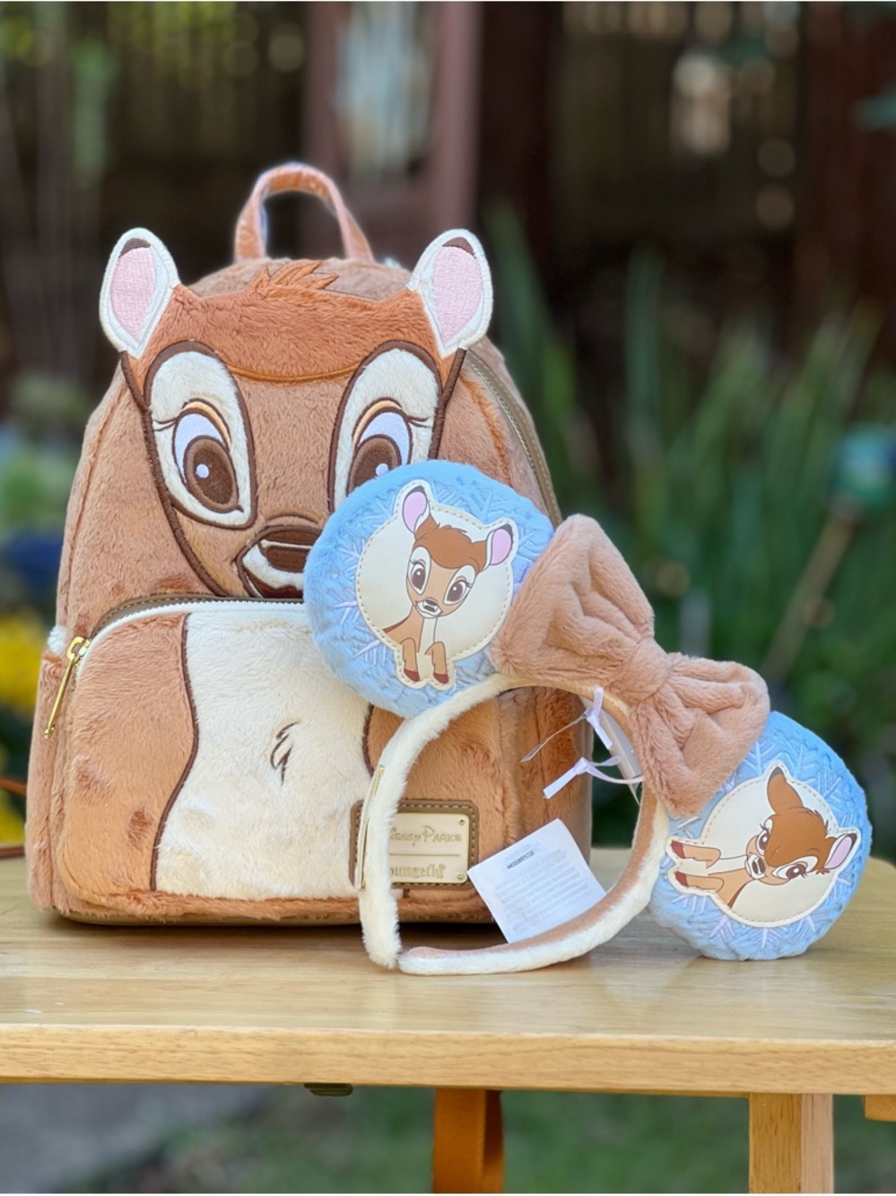 Loungefly Disney Bambi Pastel Mini Backpack and Ears Set NWT